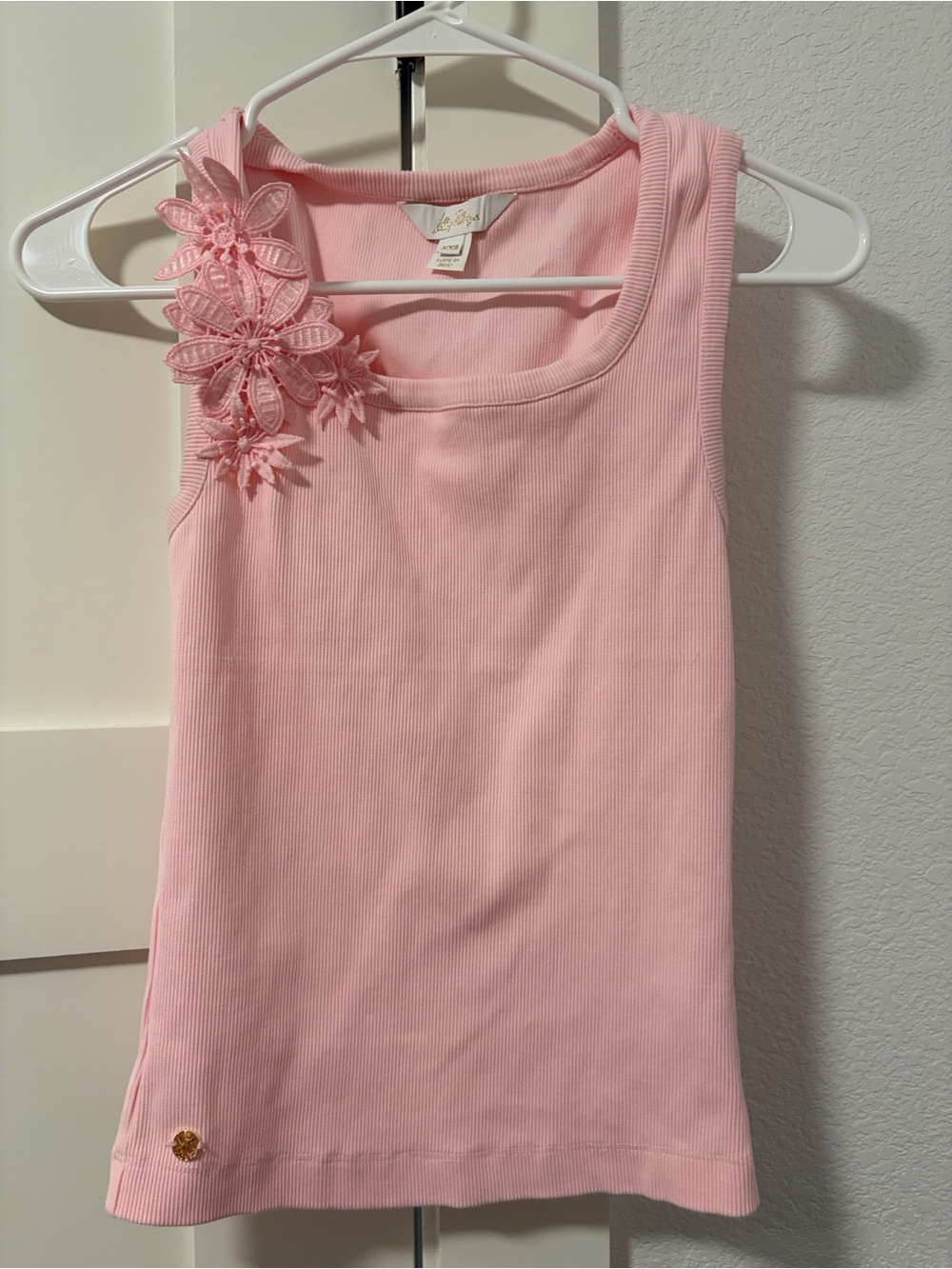 Lilly Pulitzer Aricia Floral Applique Tank Top